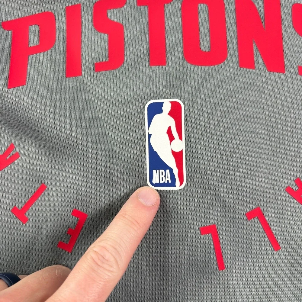 Detroit Pistons Nike Sweatshirt Mens 3XLT Tall Gray Team Issued Pullover NBA